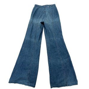 RARE Authentic 70s Dittos Jeans Saddleback Dark Denim Bellbottoms